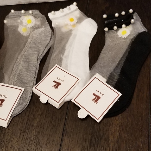 3/$25♥️ Fashion Women Transparent Elastic Ankle socks Mesh Sheer Summer Hossiery - Picture 9 of 10